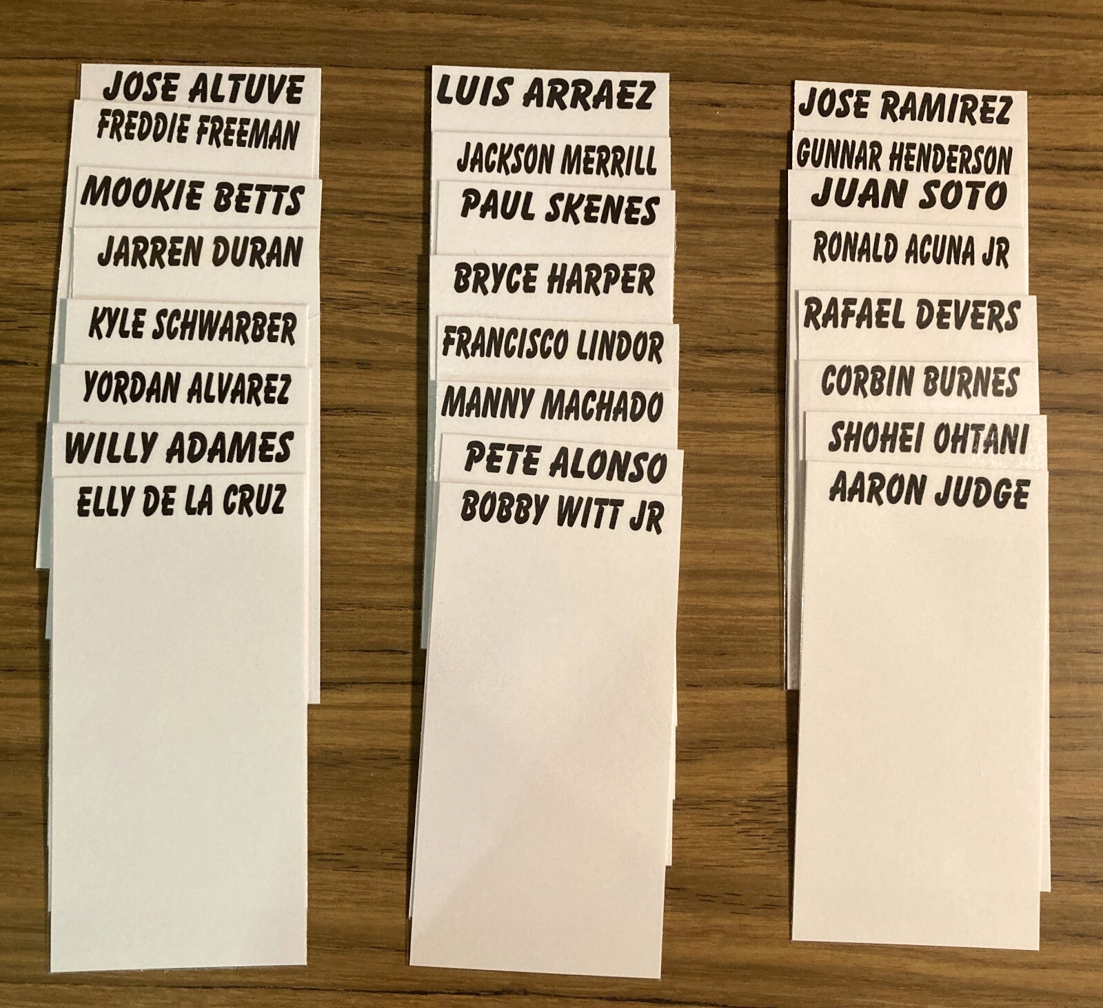 Graded Cards Laminated Box Dividers (Set of 24) Best Baseball Stars 3" x 5.75"